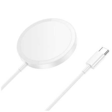 Ladekabel MagSafe-kompatibel Borofone BQ23 15W magnetic wireless charger white