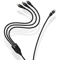 6in1-Kabel USB-C+USB-A --- USB-C+Lightning+microUSB 20W 100cm BASEUS