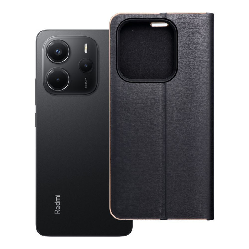 FLIPCASE LUNA GOLD black für XIAOMI Redmi Note 14 4G/5G