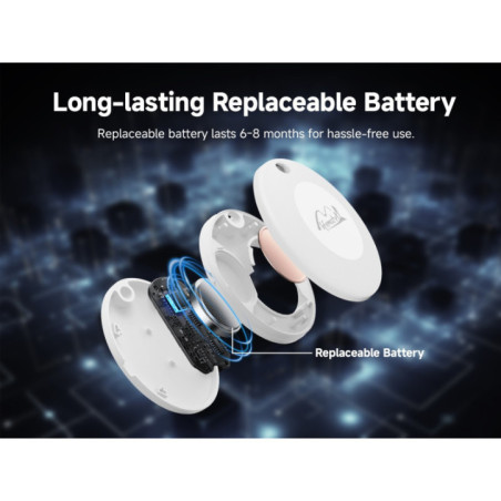 Lifemate GPS Locator Tracker Lifetag white (for Apple Find)