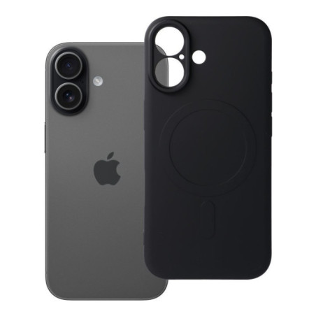 SILICONE MAG COVER case compatible with MagSafe for IPHONE 17 black