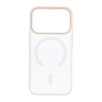 Case for iPhone 18 Pro / 17 Pro Go Orange compatible with MagSafe transparent