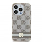 DKNY case for IPHONE 14 compatible with MagSafe DKHMP14SHCPTSE (DKNY HC MagSafe PC TPU Checkered Pattern W/Printed Stripes) beig