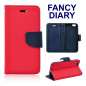 FLIP BOOK CASE FANCY DIARY rot/navyblau für Samsung G960 Galaxy S9|