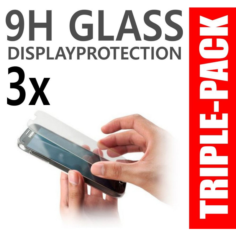 3er-PACK Premium Schutzglas 9H für Huawei P20