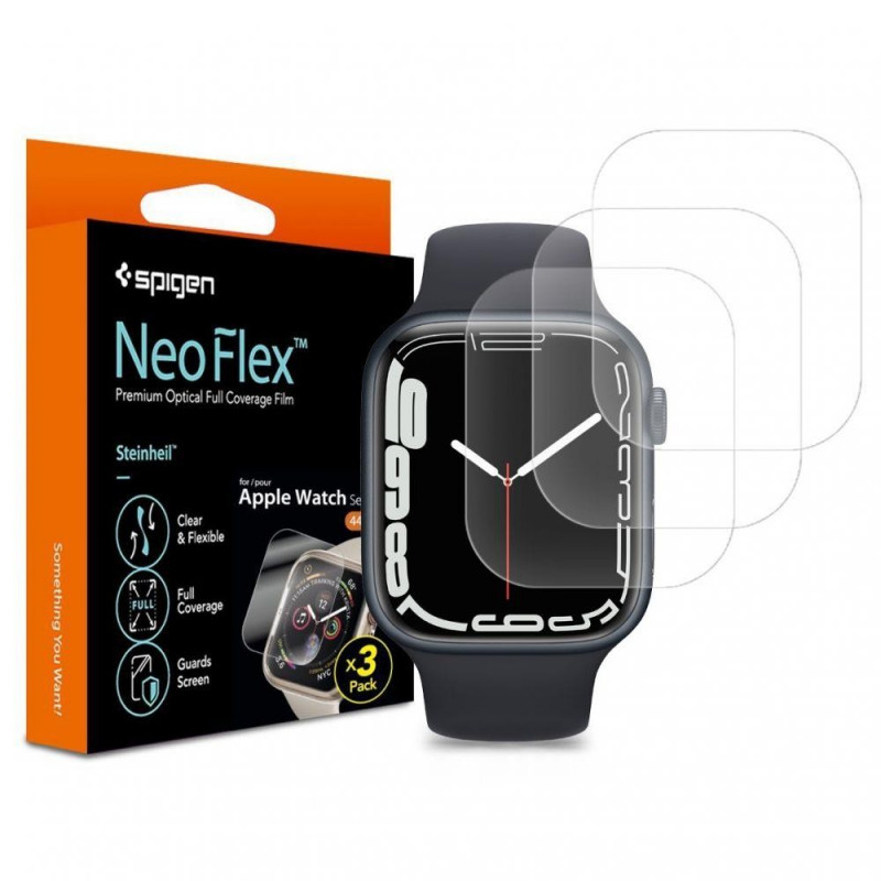 SPIGEN NEO FLEX SCREEN PROTECTOR 3-PACK für APPLE WATCH 7 (45 MM)