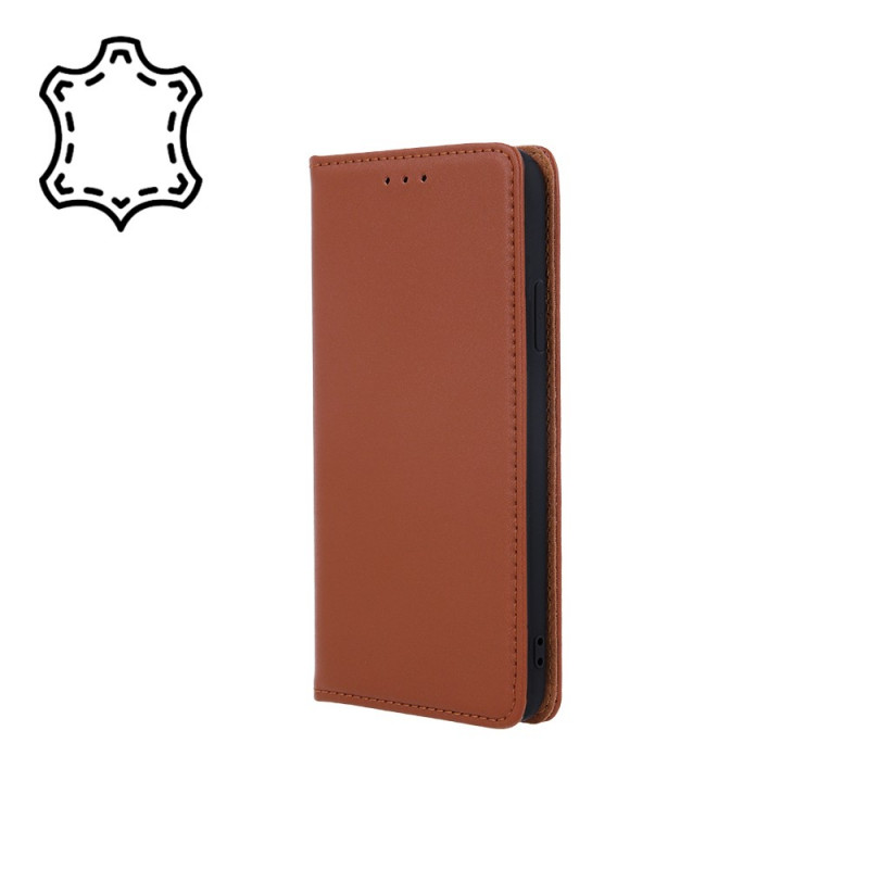 FLIPCASE ECHTLEDER braun für Xiaomi Redmi Note 12 4G