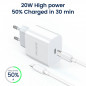 CHARGER USB-C + CABLE LIGHTNING 20W  JELLICO AK180 PD