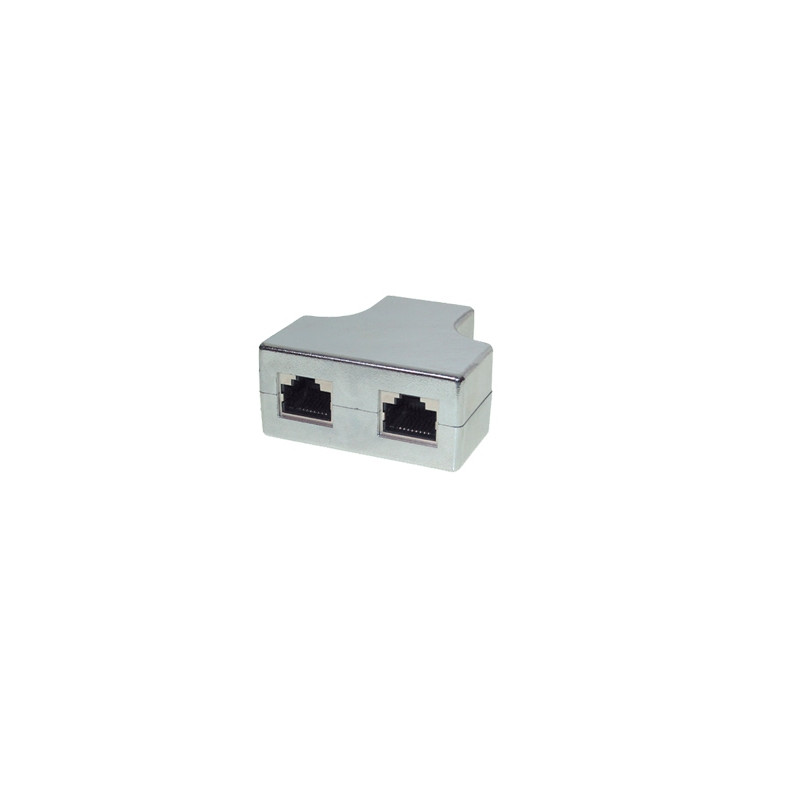 Adapter geschirmt für Patchkabel RJ45 auf 2xRJ45