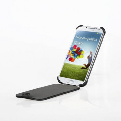 Ledertasche FLIP GAZETARO ULTIMATE SERIES schwarz für Samsung i9500 Galaxy S4