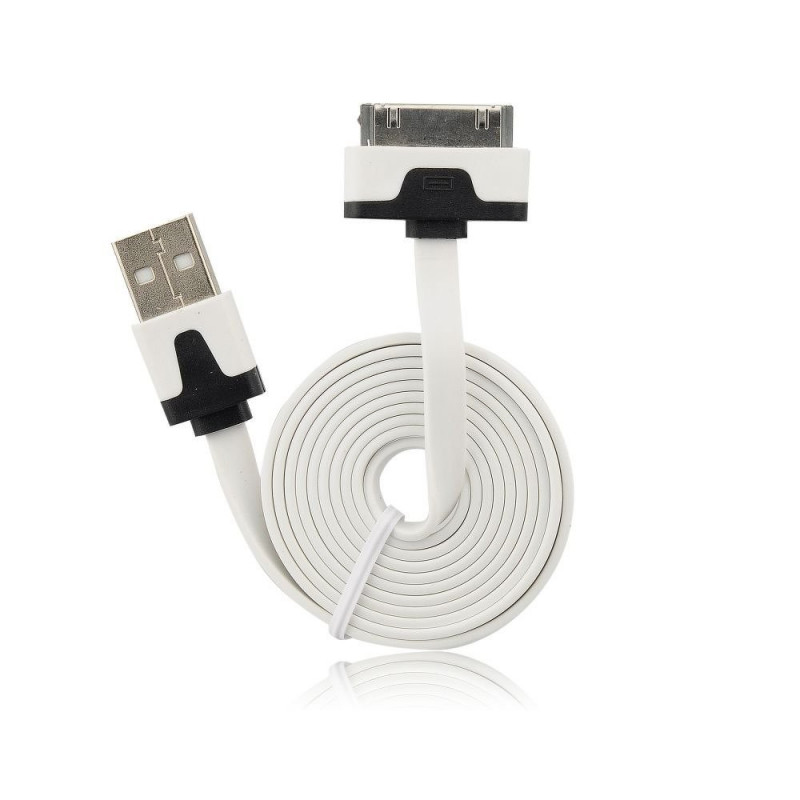 Datenkabel USB Flat für Apple iPhone 2G / 3G / 3Gs / 4G / iPad1G / iPad2G / 4s (Länge: 1 Meter)