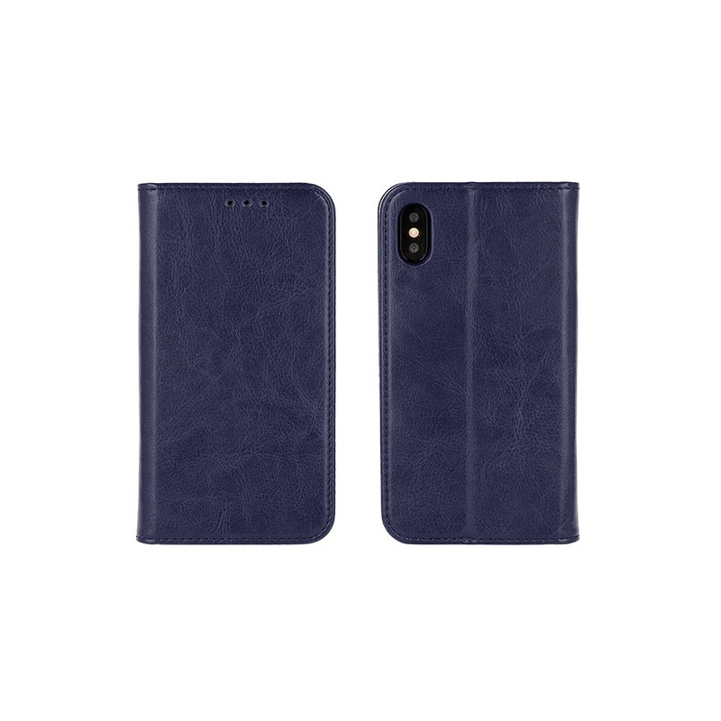 FLIPCASE WALLET ECHTLEDER navyblau für Apple iPhone 11 Pro