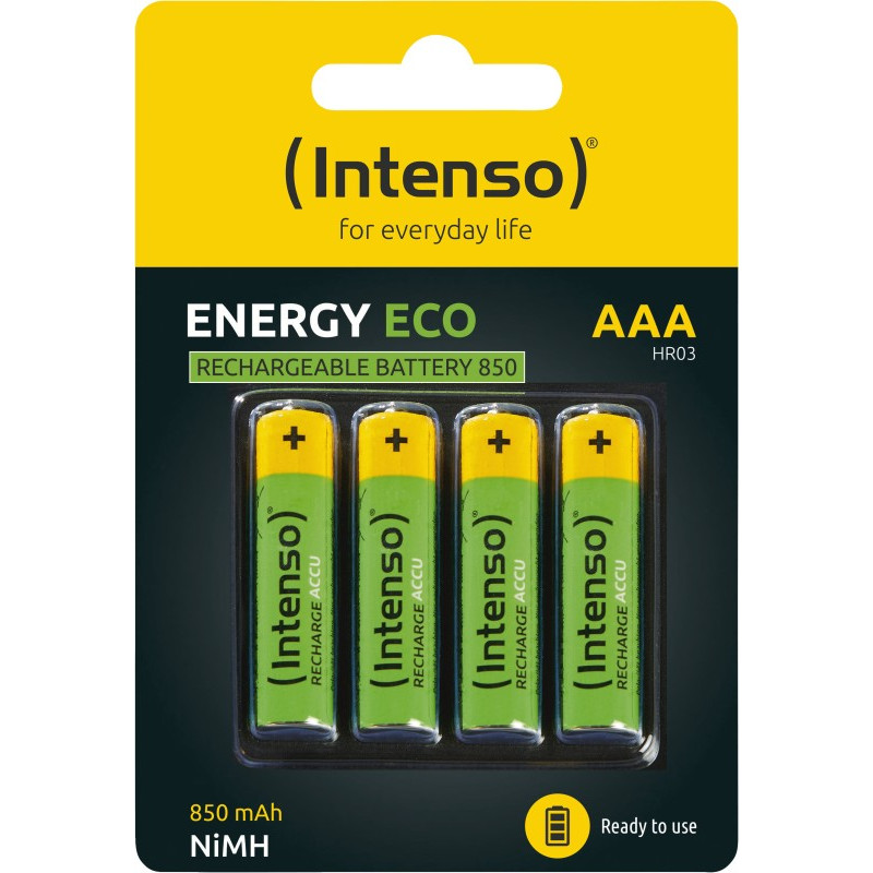 AAA-Size Micro-Akku Intenso EnergyECO 850 mAh HR03 (4er-Pack)