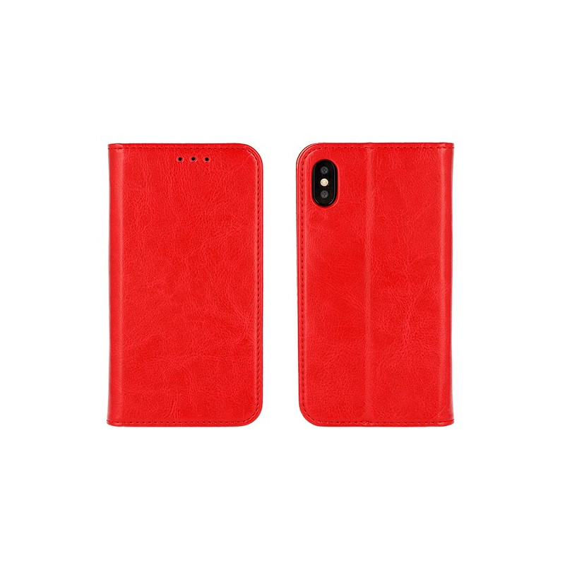 FLIPCASE WALLET ECHTLEDER rot für Apple iPhone 12 mini