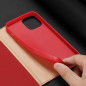 FLIPCASE DUX DUCIS Wish Genuine Leather Bookcase red für iPhone 12 mini