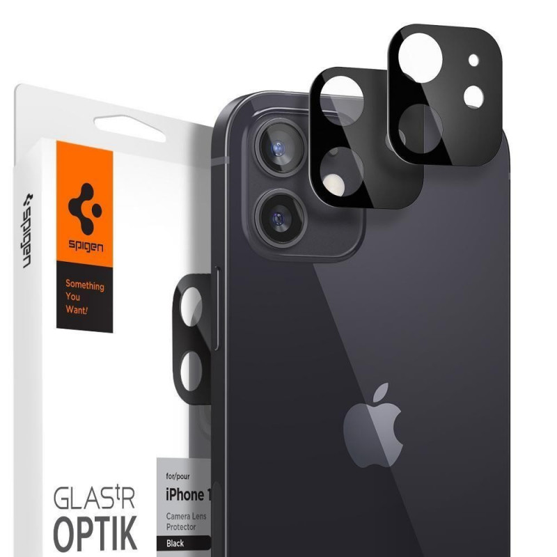 TEMPERED GLASS SPIGEN OPTIK.TR CAMERA LENS für APPLE IPHONE 12 MINI BLACK