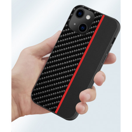 Back-Case CARBON RED STRIPE für Apple iPhone 7 / 8 / SE 2020 / SE 2022