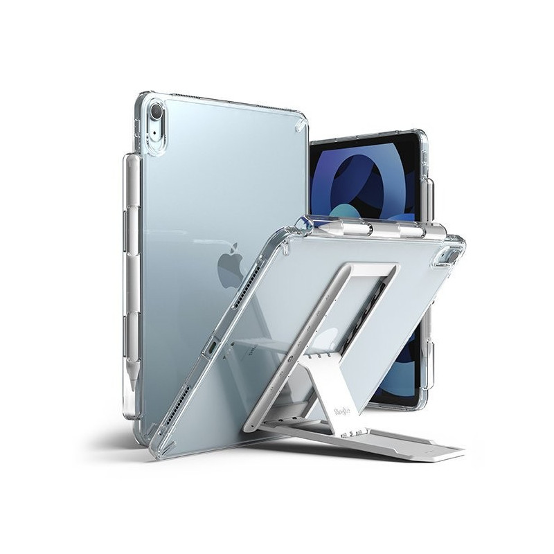 Ringke Fusion Combo Outstanding Hard Case with Gel Frame + Adhesive Stand Clear für Apple iPad Air 2020/2022 (4./5. Generation)