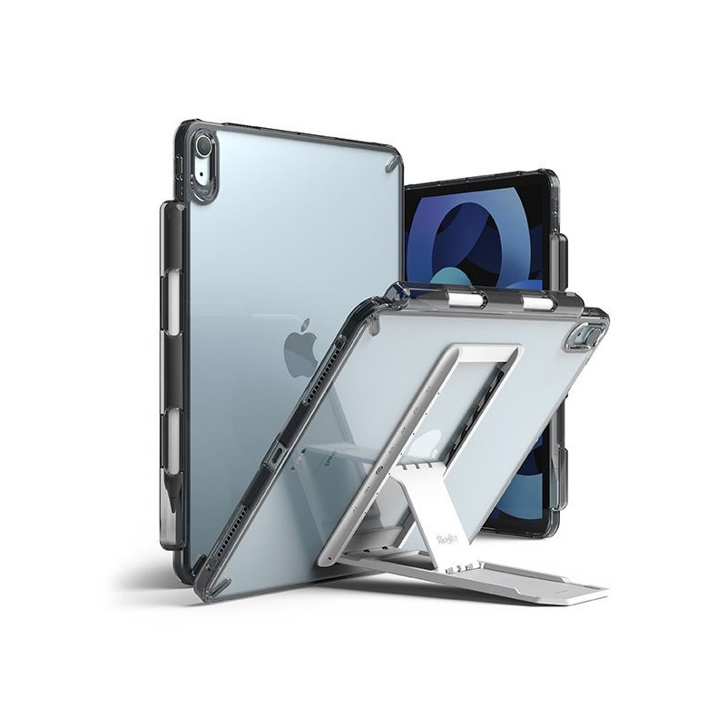 Ringke Fusion Combo Outstanding Hard Case with Gel Frame + Adhesive Stand Gray (FC485R39) für Apple iPad Air 2020/2022 (4./5. Ge