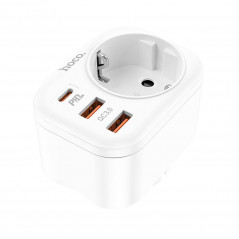 POWER-ADAPTER HOME POWERPLUG + USB-C 20W + 2xUSB QC3.0