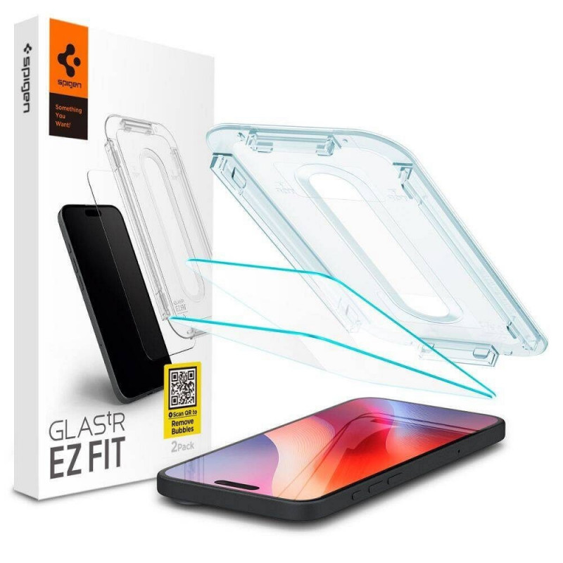 SPIGEN tempered glass GLAS.TR EZ FIT  2-pack for IPHONE 16 Pro Max clear