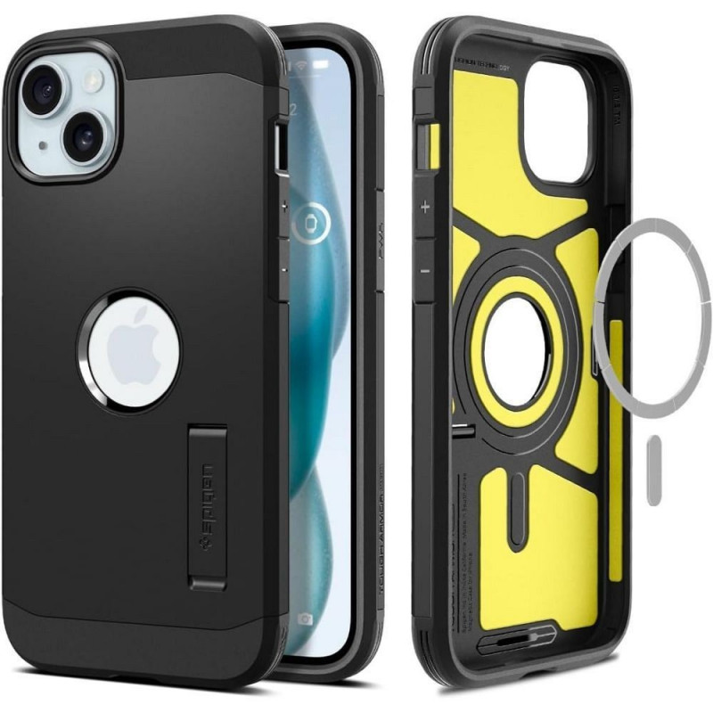 BACK-CASE SPIGEN Tough Armor black für APPLE iPhone 15