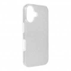 BACK-CASE SHINING GLITTER silber für APPLE iPhone 16