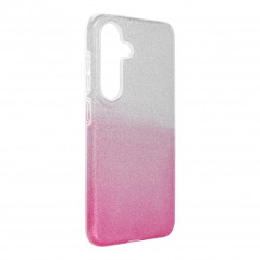 BACK-CASE SHINING GLITTER silver/pink für SAMSUNG Galaxy S25