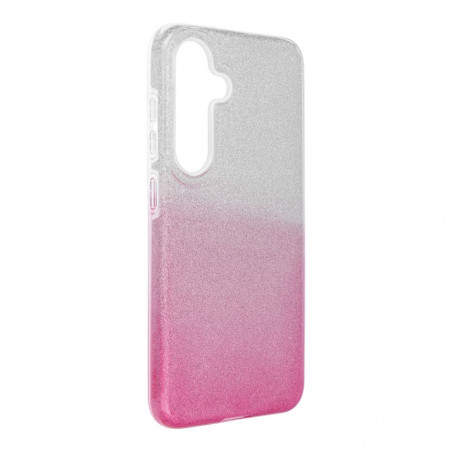 BACK-CASE SHINING GLITTER silver/pink für SAMSUNG Galaxy S25