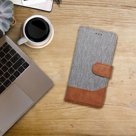 JEANS Book for SAMSUNG A41 gray