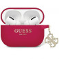 GUESS case for APPLE AirPods Pro 2 (2022 / 2023) GUAP2LECG4M ( Liquid Silicone Glitter Triangle Charm) magenta