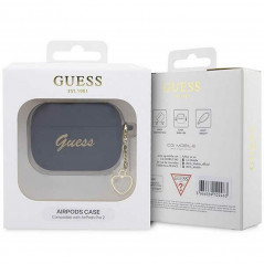 GUESS case for APPLE AirPods Pro 2 (2022 / 2023) GUAP2LSCHSK (Silicone Charm Heart Collection) black