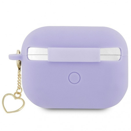 GUESS case for APPLE AirPods Pro 2 (2022 / 2023) GUAP2LSCHSU (Silicone Charm Heart Collection) purple