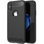 BACK-CASE Carbon schwarz für APPLE iPhone X/Xs