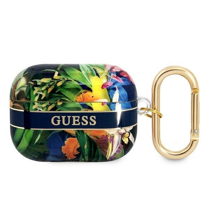 GUESS case for APPLE AirPods Pro GUAPHHFLB (Flower Strap Collection) blue