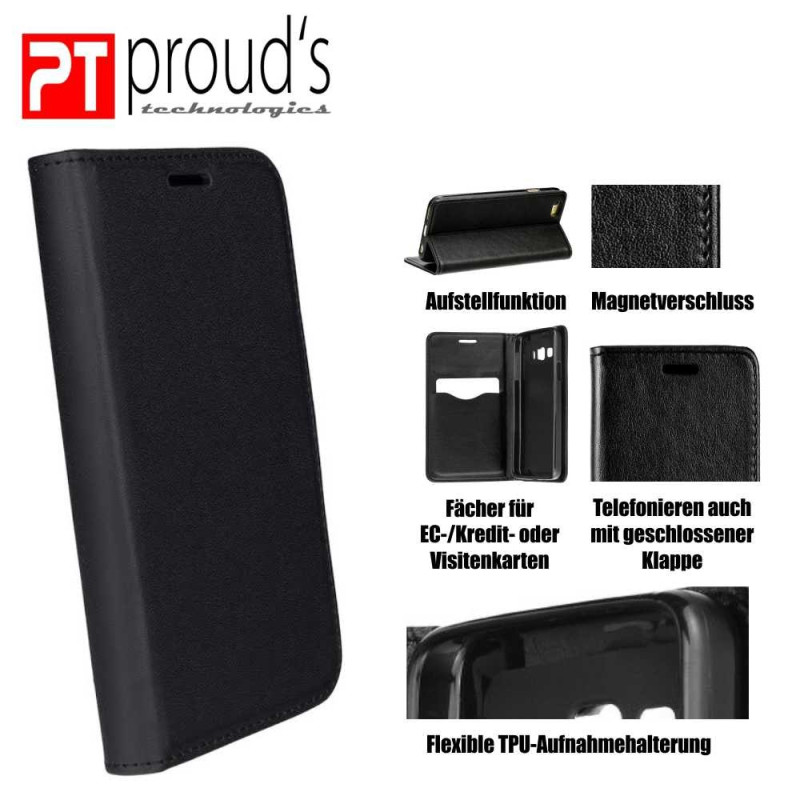 PROUD'S FLIP BOOK CASE MAGFLEX schwarz für Samsung  Galaxy Note 10 Plus