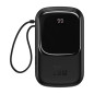 BASEUS POWERBANK Q-POW schwarz 20000 mAh / 20W mit USB-OUT + USB-C-IN/OUT + Lighning-IN + Lightning-Kabel