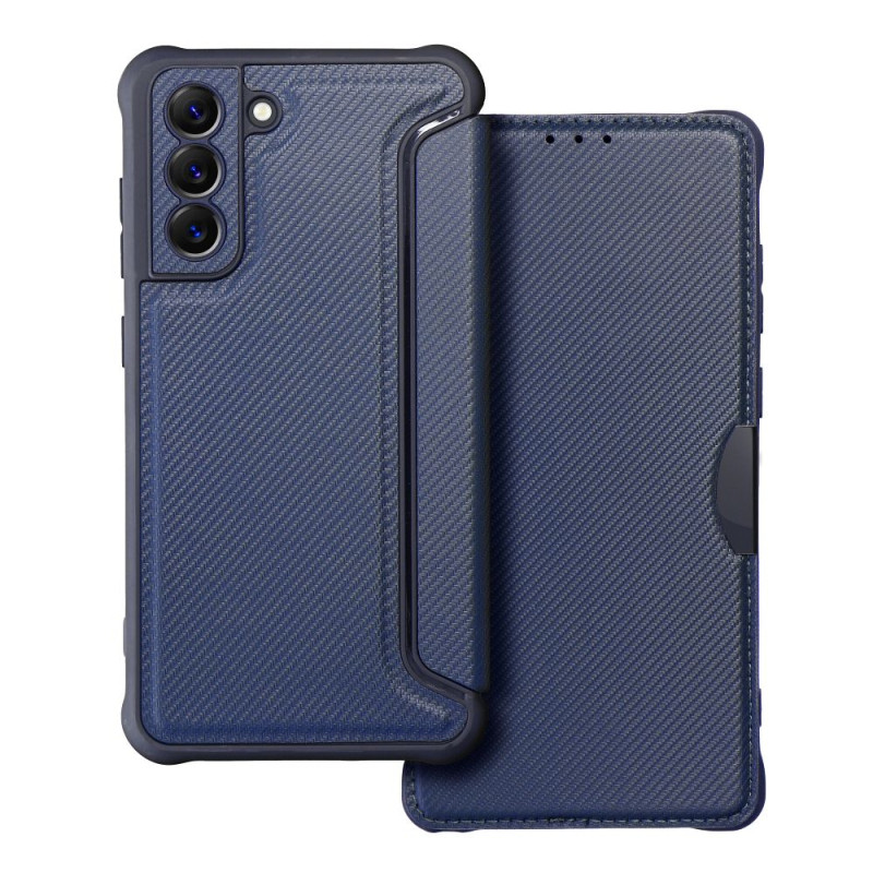 FLIPCASE RAZOR Carbon blau für SAMSUNG Galaxy S21 FE