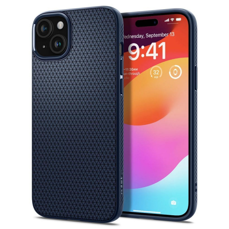 SPIGEN case LIQUID AIR for IPHONE 15 navy blue SPIGEN case LIQUID AIR for IPHONE 15 navy blue
