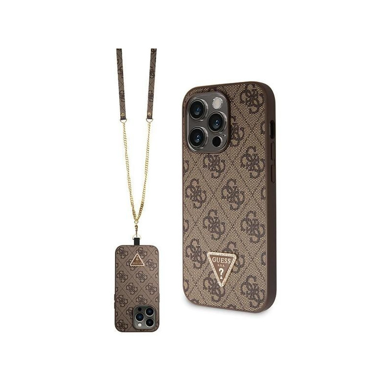 GUESS case for IPHONE 14 Pro GUHCP14LP4TDSCPW (Crossbody 4G Metal Logo) brown GUESS case for IPHONE 14 Pro GUHCP14LP4TDSCPW (Crossbody 4G Metal Logo) brown
