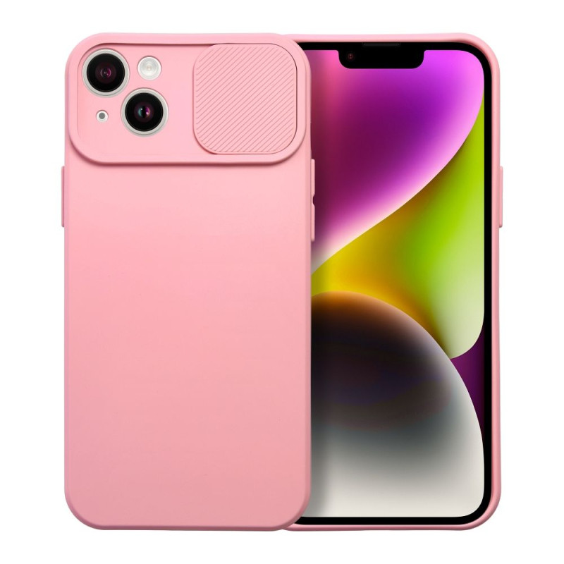 BACK-CASE SLIDE ONE light pink (mit Kamera-Abdeckung) für APPLE iPhone 14 Plus