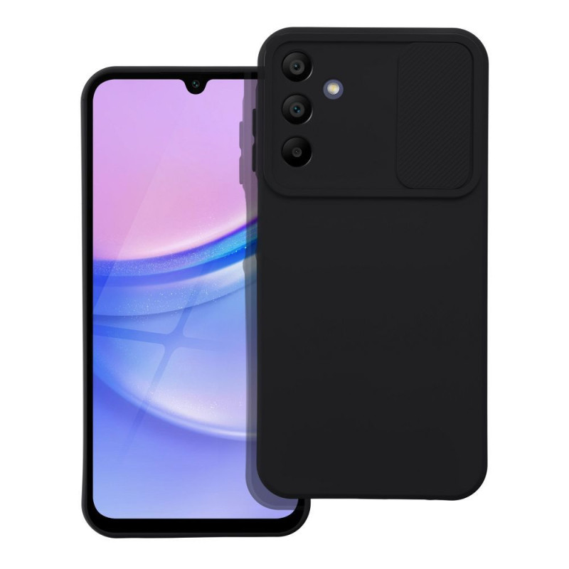 BACK-CASE SLIDE ONE schwarz (mit Kamera-Abdeckung) für SAMSUNG Galaxy A15