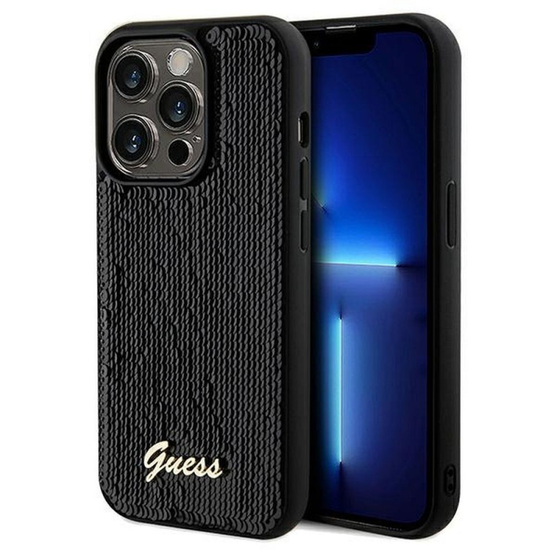 GUESS case for IPHONE 14 Pro GUHCP14LPSFDGSK (Sequin Script Metal) black GUESS case for IPHONE 14 Pro GUHCP14LPSFDGSK (Sequin Script Metal) black