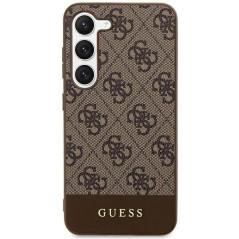 GUESS case for SAMSUNG S24 Plus GUHCS24MG4GLBR (4G Bottom Stripe) brown