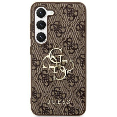 GUESS case for SAMSUNG S24 GUHCS24S4GMGBR (Leather 4G Metal Logo) brown