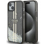 GUESS case for IPHONE 15 GUHCP15SLFCSEGK (Liquid Glitter Gold Stripes) black GUESS case for IPHONE 15 GUHCP15SLFCSEGK (Liquid Glitter Gold Stripes) black
