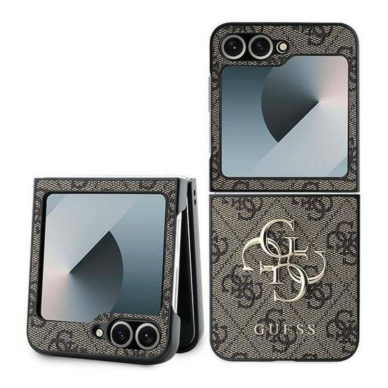 GUESS case for SAMSUNG Z Flip 6 GUHCZF64GMGBR (PU 4G Leather Metal Logo) brown GUESS case for SAMSUNG Z Flip 6 GUHCZF64GMGBR (PU 4G Leather Metal Logo) brown