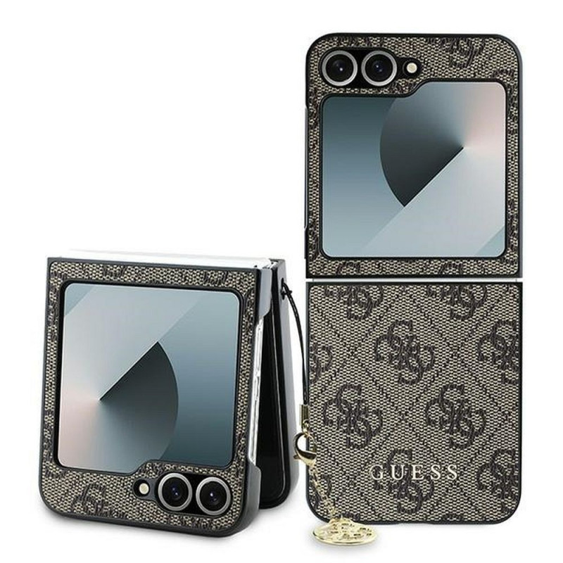 GUESS case for SAMSUNG Z Flip 6 GUHCZF6GF4GBR (HC PU 4G Charm) brown GUESS case for SAMSUNG Z Flip 6 GUHCZF6GF4GBR (HC PU 4G Charm) brown
