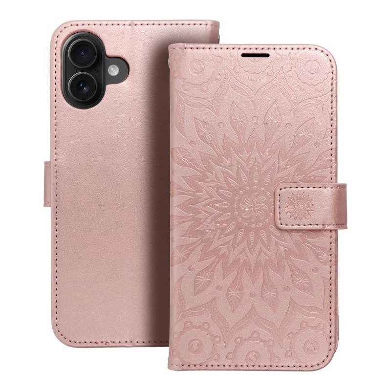 MEZZO Book case for IPHONE 16 Plus mandala rose gold MEZZO Book case for IPHONE 16 Plus mandala rose gold