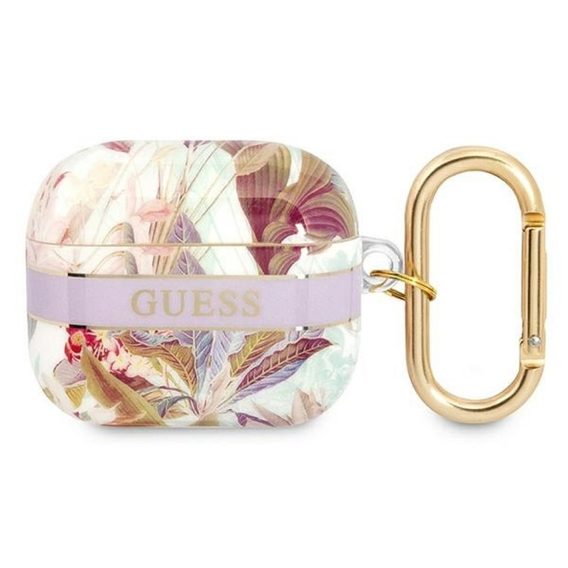 GUESS case for APPLE AirPods 3 GUA3HHFLU (Flower Strap Collection) purple GUESS case for APPLE AirPods 3 GUA3HHFLU (Flower Strap Collection) purple
